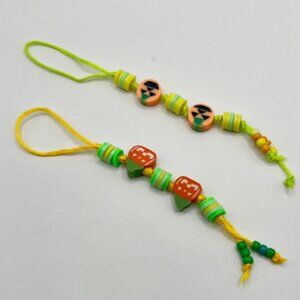 Halloween Pumpkin Beads Phone Charm Strap Bag Keychain Charm Halloween